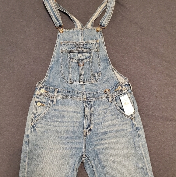 American Eagle Outfitters- Tomgirl Overall (Blue Denim Overalls) - Picture 2 of 5
